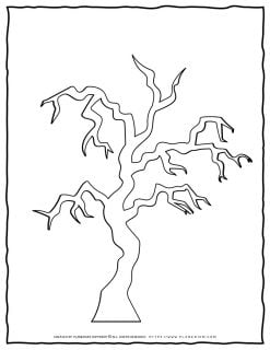 Hunted Tree Coloring Page | Planerium