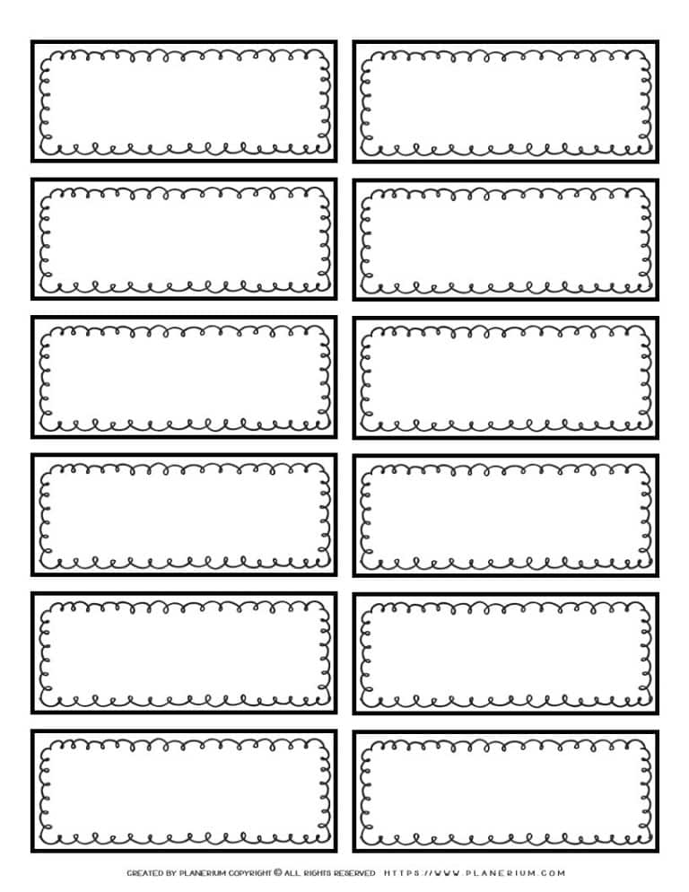 Labels Template | Planerium