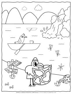 Lake Coloring Page | Planerium