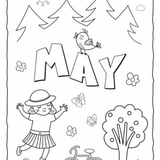 May Coloring Page | Planerium