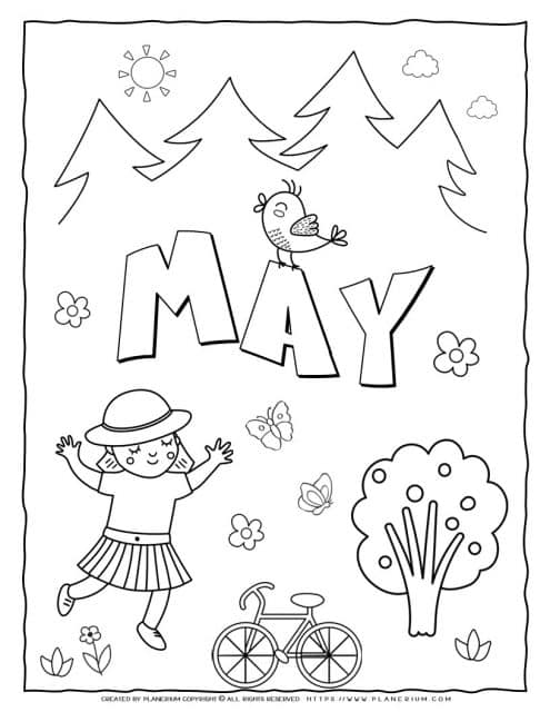 May Coloring Page | Planerium