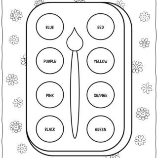 Paint Palette Coloring Page | Planerium