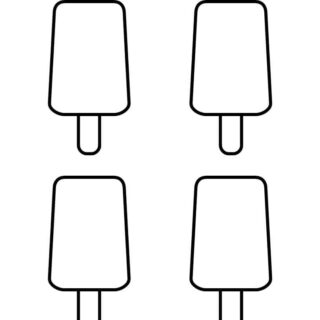 Popsicle Template - Four Popsicles | Planerium