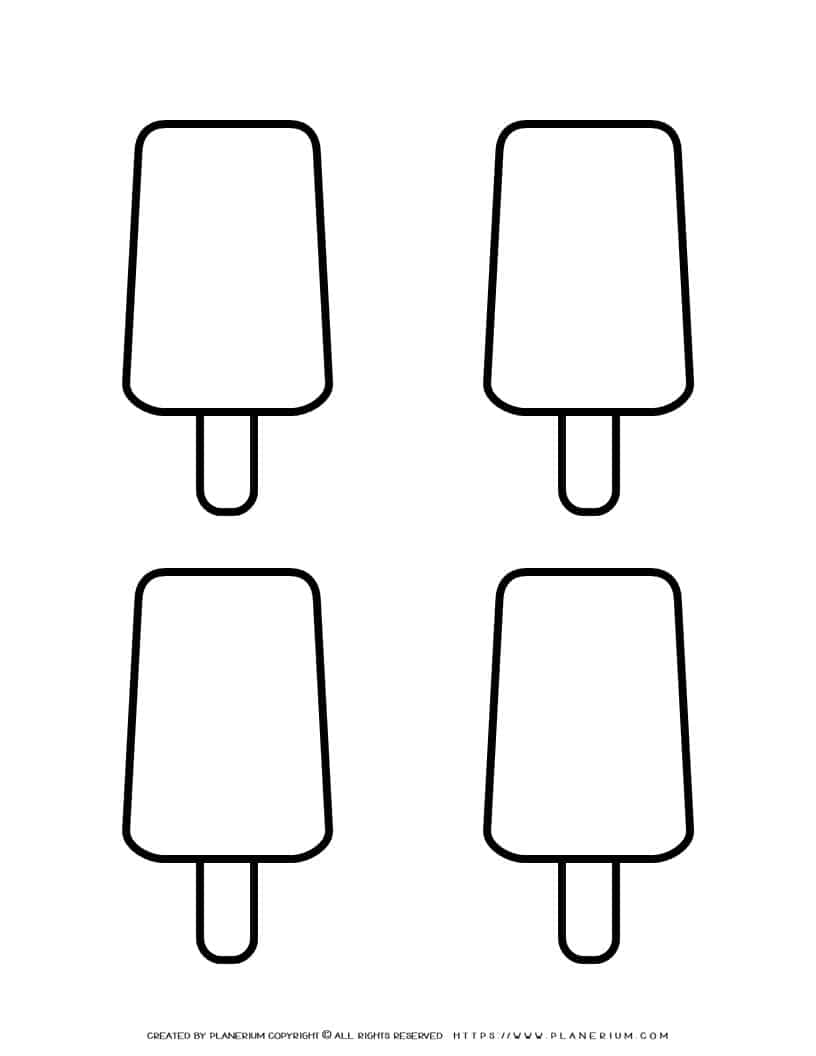 Popsicle Printable Template