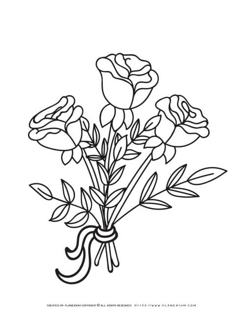 Roses Coloring Page by Planerium