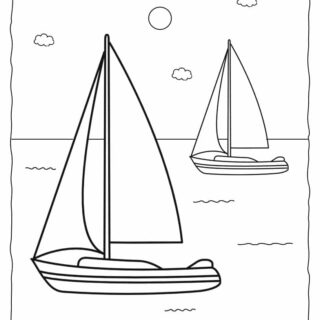 Sailboat Coloring Page | Planerium
