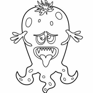 Scary Monster Coloring Page | Planerium