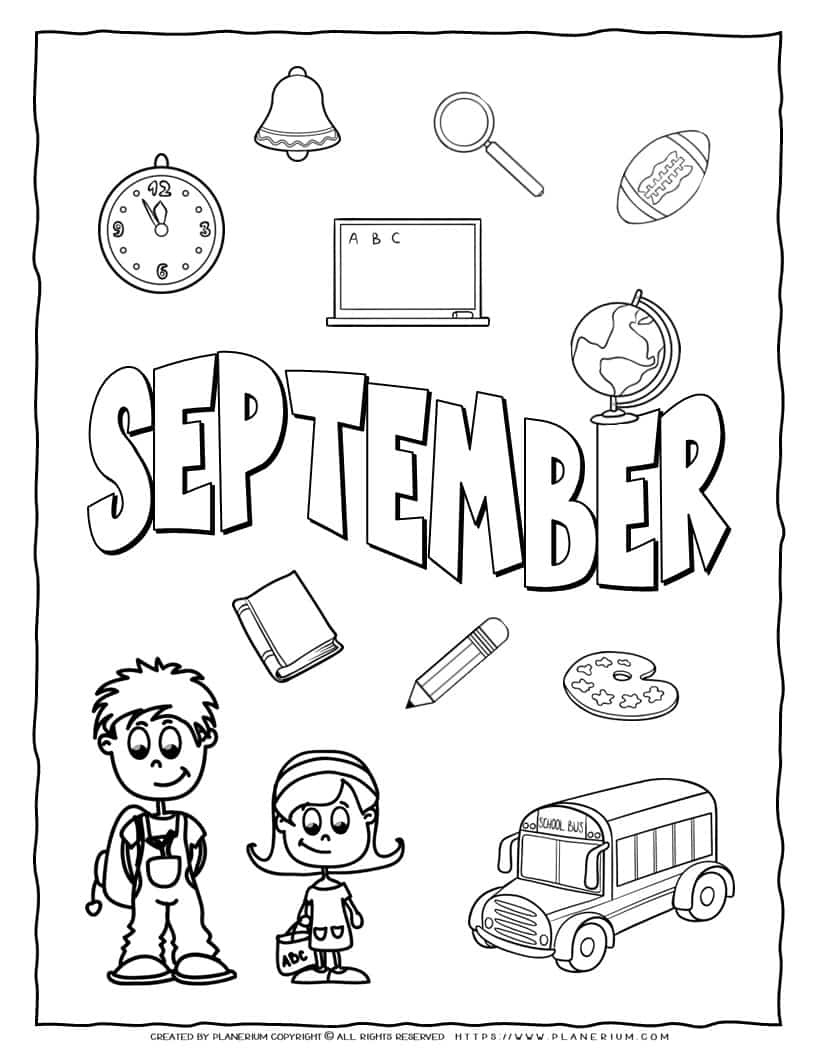 September Coloring Page | Planerium