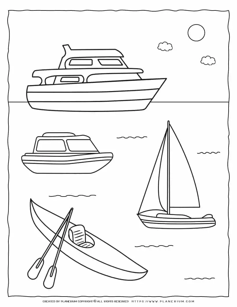 Water Transport Coloring Page | Planerium