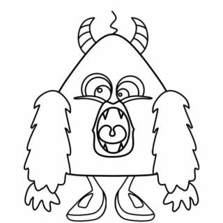 Yelling Monster Coloring Page | Planerium