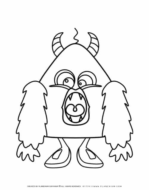 Yelling Monster Coloring Page | Planerium