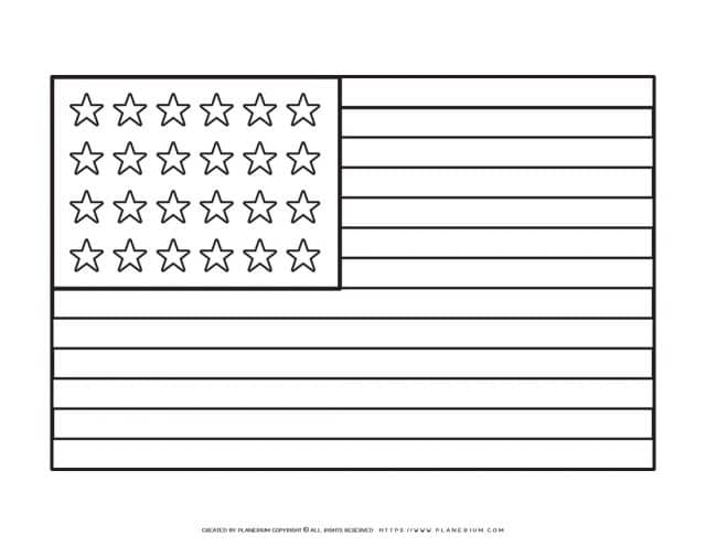 American Flag Coloring Page | Planerium