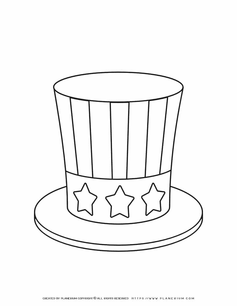 uncle sam hat coloring pages