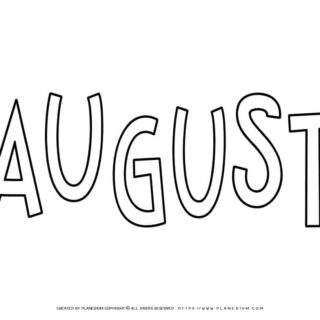 August Coloring Page - Title | Planerium