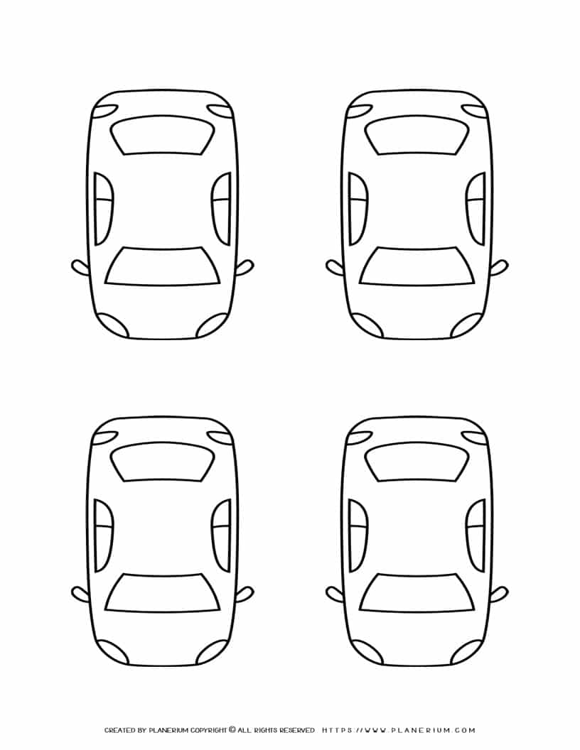 Car Template - Four Cars | Planerium