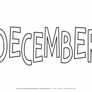 December Coloring Page - Title | Planerium