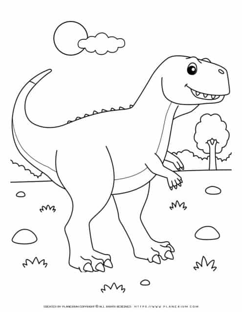 Dinosaur Coloring Page - Ekrixinatosaurus | Planerium