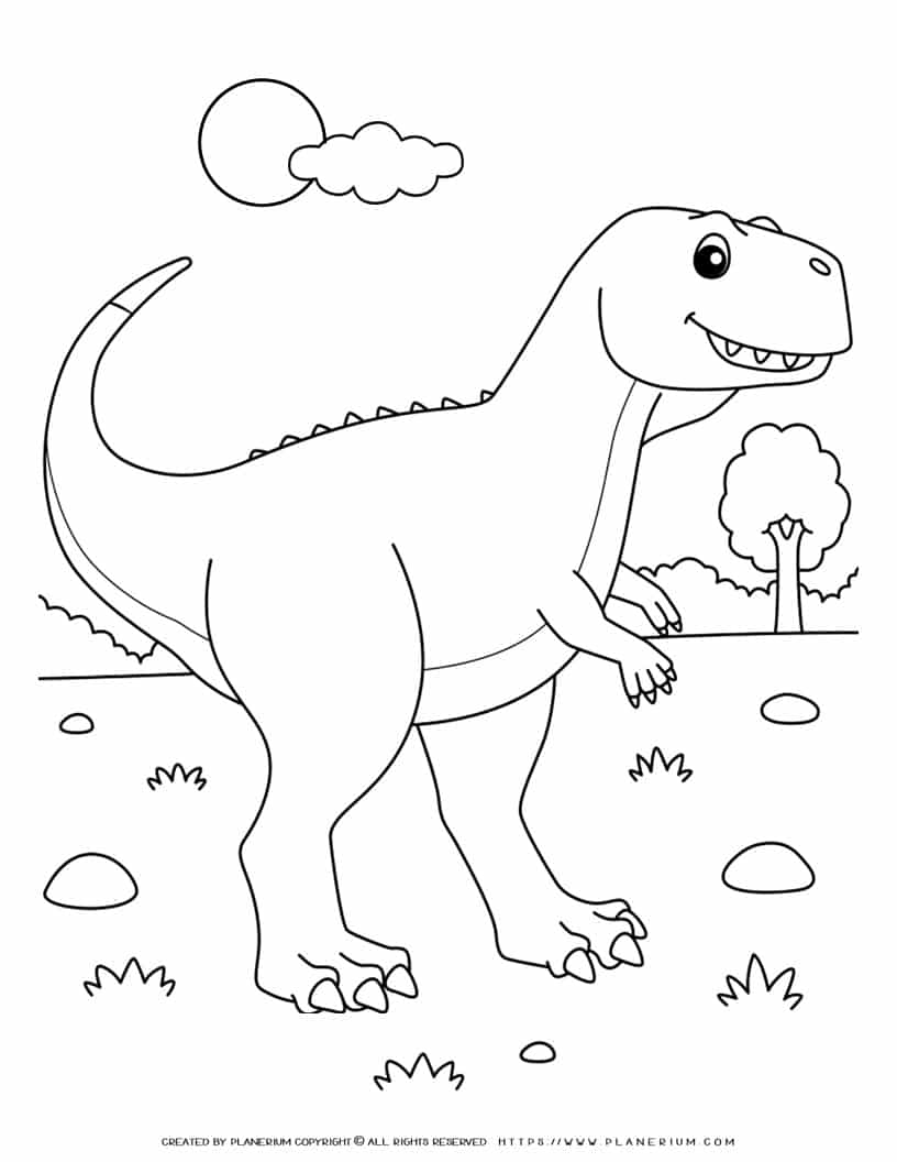 Dinosaur Coloring Page - Ekrixinatosaurus | Planerium