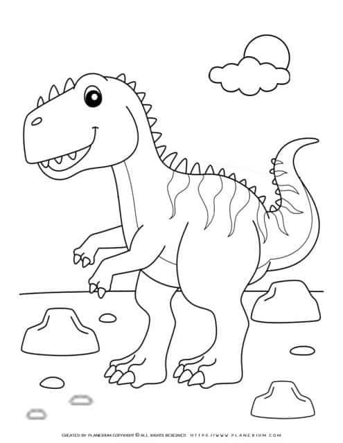 Dinosaur Coloring Page - Giganotosaurus | Planerium