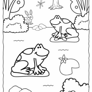 Frogs Coloring Page | Planerium