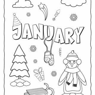 January Coloring Page | Planerium