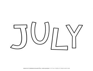 July Coloring Page - Title | Planerium
