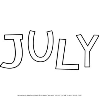 July Coloring Page - Title | Planerium