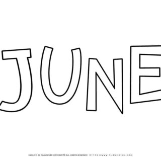 June Coloring Page - Title | Planerium