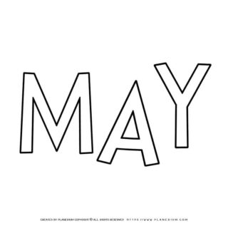 May Coloring Page - Title | Planerium
