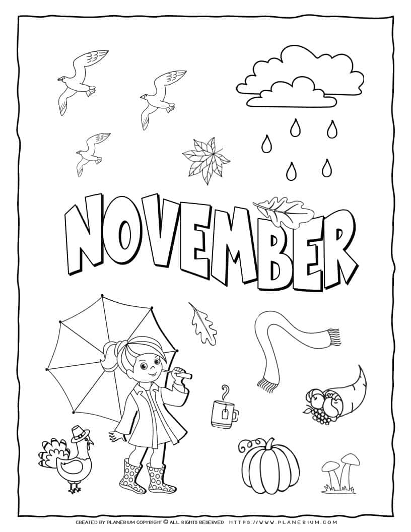 November Coloring Page | Planerium