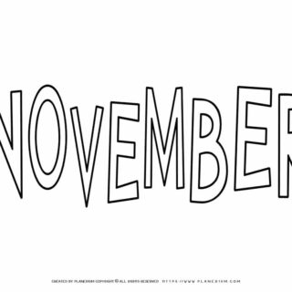 November Coloring Page - Title | Planerium