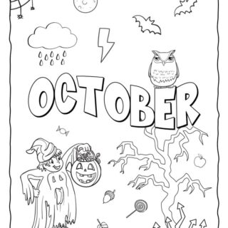 October Coloring Page | Planerium