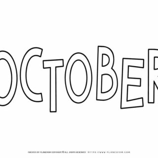 October Coloring Page - Title | Planerium