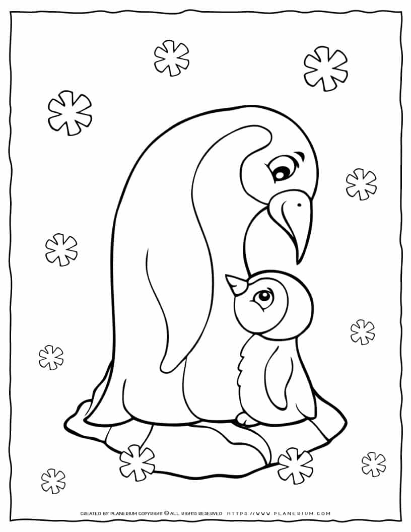 Penguins Coloring Page | Planerium