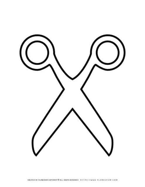 Scissors Template Planerium Scissors Template Planerium