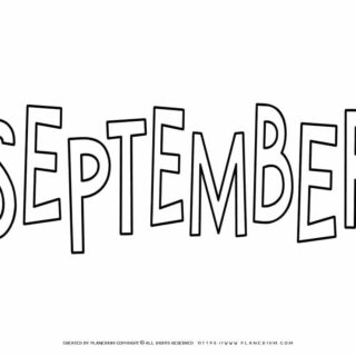 September Coloring Page - Title | Planerium