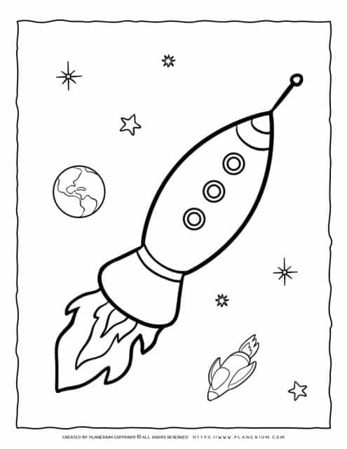 Spaceship Coloring Page | Planerium