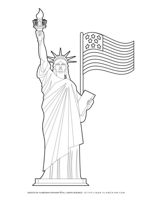 Statue Of Liberty Coloring Page | Planerium