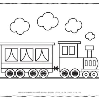 Steam Train Coloring Page | Planerium