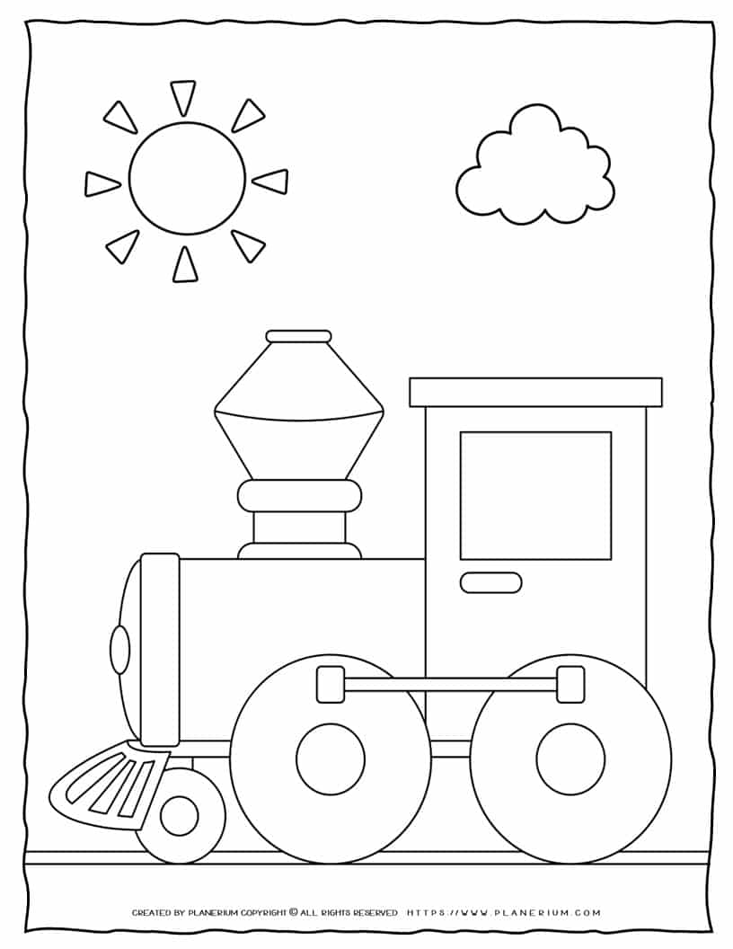 trains coloring pages