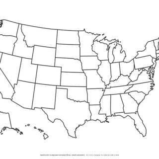 USA Map Coloring Page | Planerium