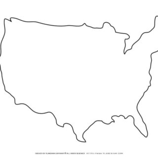 USA Map Drawing Template | Planerium
