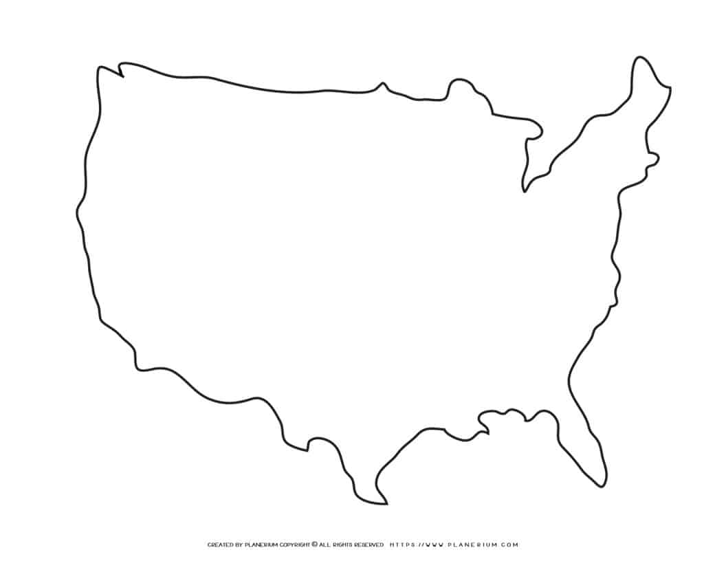 USA Map Drawing Template | Planerium