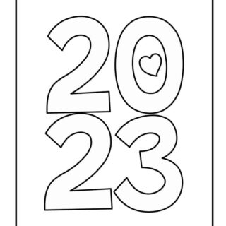 2023 New Year Coloring page | Planerium