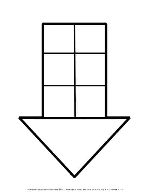 Arrow Coloring Page - Geometric Shapes | Planerium