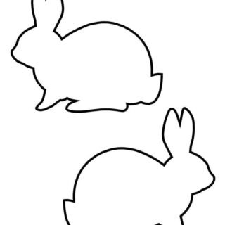 Bunny Outline - Two Bunnies | Planerium