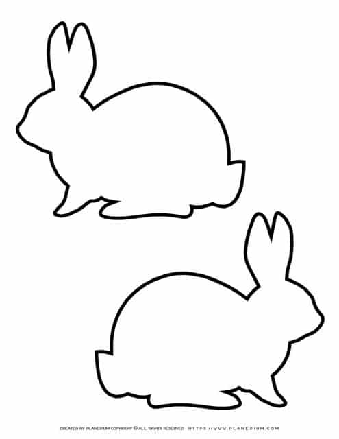 Bunny Outline - Two Bunnies | Planerium
