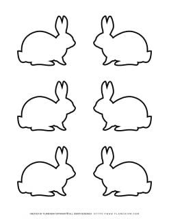 Bunny Template - Six Bunnies | Planerium
