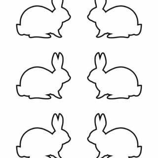 Bunny Template - Six Bunnies | Planerium