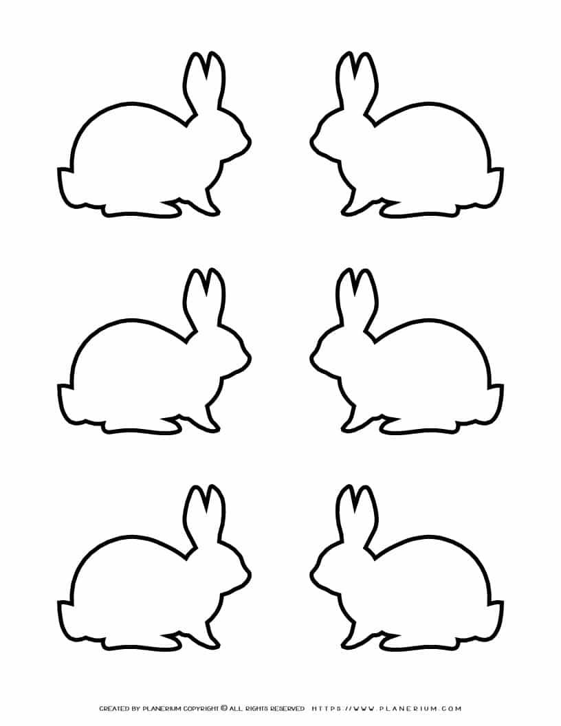Bunny Template - Six Bunnies | Planerium